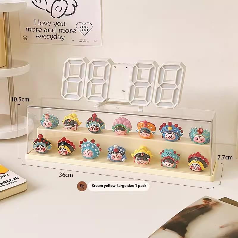 Clear Acrylic Display Case Dustproof Organizer Box for Collectibles Figures Miniatures and Toys with Transparent Showcase