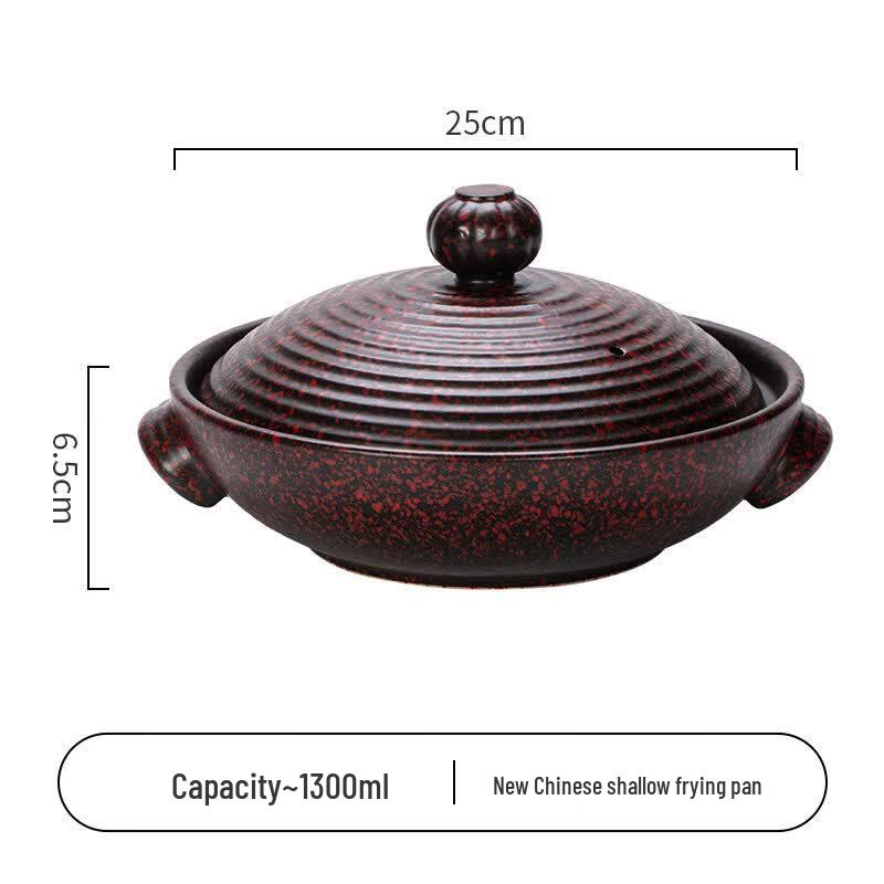 Wutuo Chinese Ceramic Shallow Casserole Pot