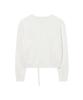 COVERNAT WOMAN Shirred V-Neck Knit Ivory