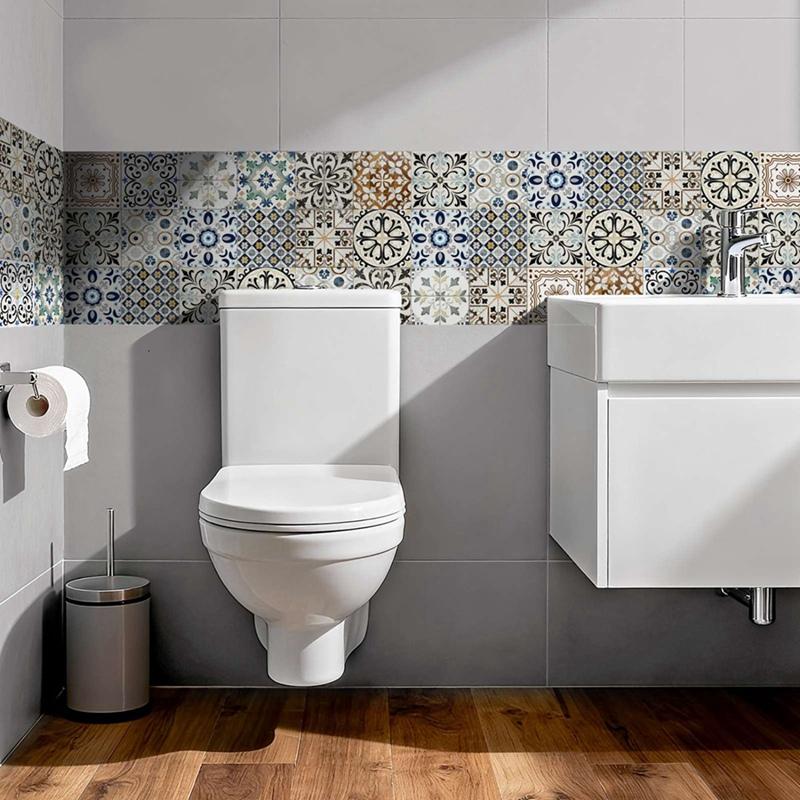 24pcs 15x15cm Tile Decorative Sticker PVC Self Adhesive Wallpaper