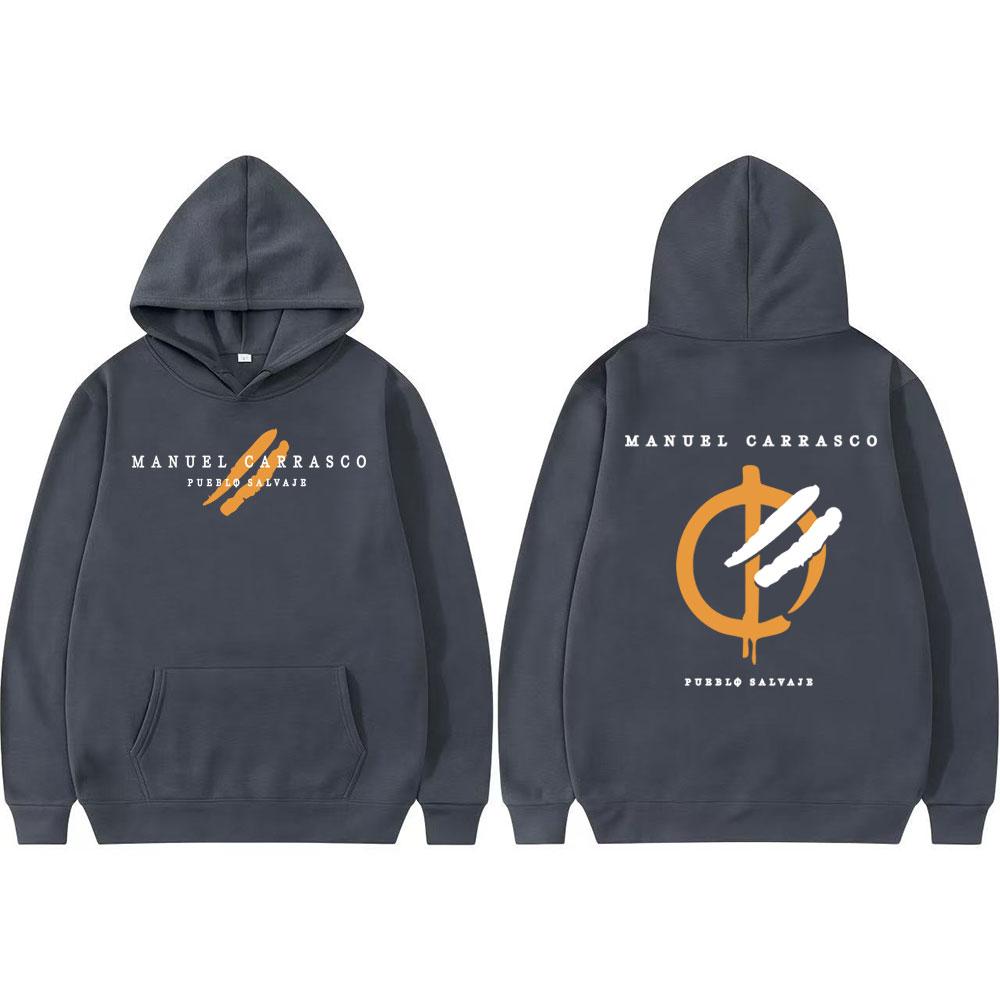 Rapper Manuel Carrasco Pueblo Salvaje Print Hoodie Streetwear Men's Fashion Vintage Classic Hoodies Unisex Oversized Sweatshirts
