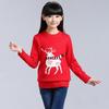 Girls' Fleece-Lined Wool Sweater - Autumn/Winter Knit with Bow, Fashionable Street Style