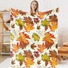 Halloween Autumn Flannel Soft Blanket for Office, Living Room, or Sofa