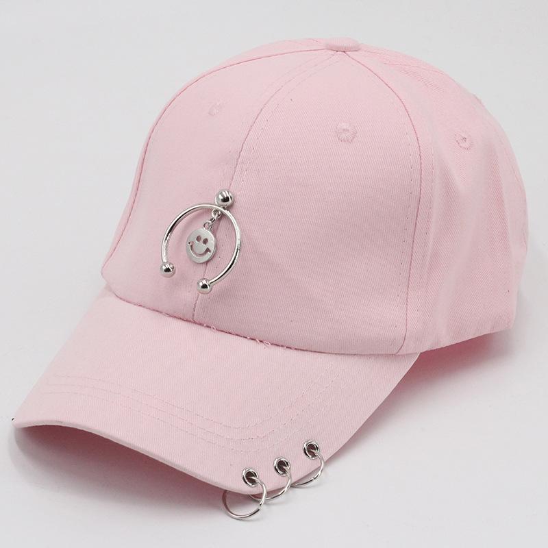 Dad Hat Creative Piercing Ring Baseball Cap Punk Hip Hop Caps Cotton Adult Casual Solid Adjustable Unisex Caps