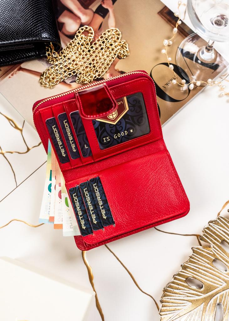Women's leather wallet PTN 76115-BFBC-8232 Red