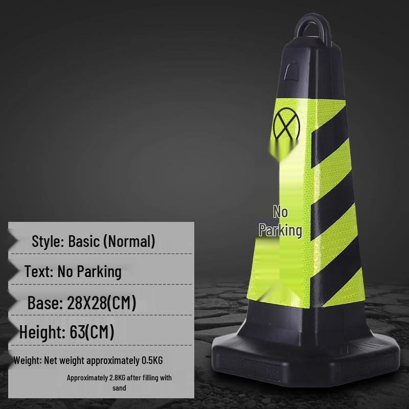 Reflective No Parking Cone: Anti-Collision Traffic Barrel