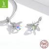 Colorful Dreamy Bee Pendant Bracelet, Silver Ziyun, 925 Silver, Forest Inspired, Girly Accessory, BSC395.