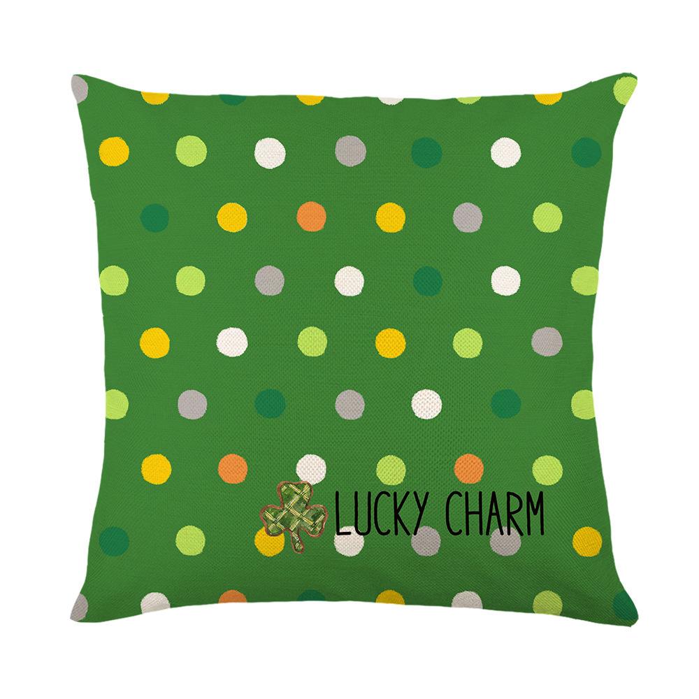 Pillowcase Home Sofa Cushion Cover St. Patrick's Day Pillowcase Cartoon Irish Pillowcase Ins Style