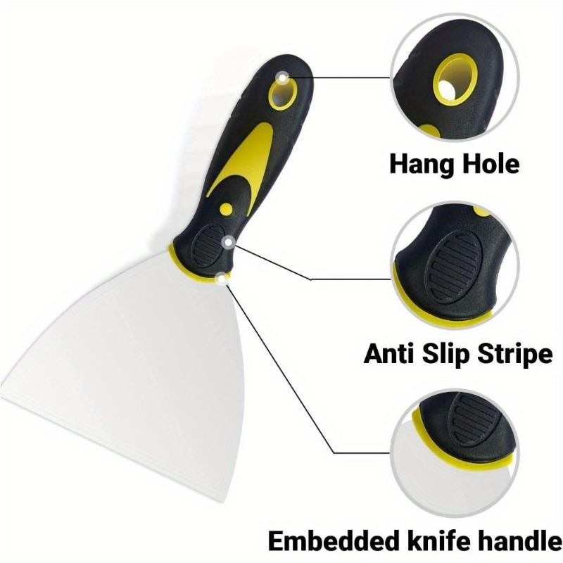 5-pack Spackelspade Skrapa, Rostfritt Stål Spackelspade Skrapa, Tapetskrapa Färgskrapa Verktyg för Spackling av Gips och Lera, Tejpning