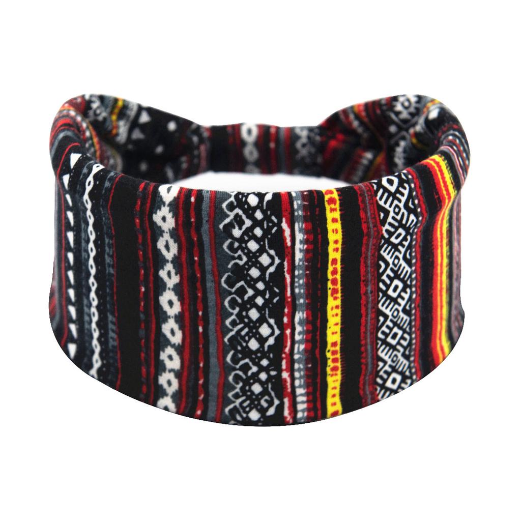 Bohemian Cashew Yoga Übung Stirnband Anti Schweiß und Feuchtigkeit Absorbieren Elastische Baumwolle Stirnband Knoten Stirnband
