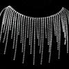 1Yards Length Rhinestone Tassel Chain Silver Claw Chain Crystal Tassel Chain  Clothing Trim