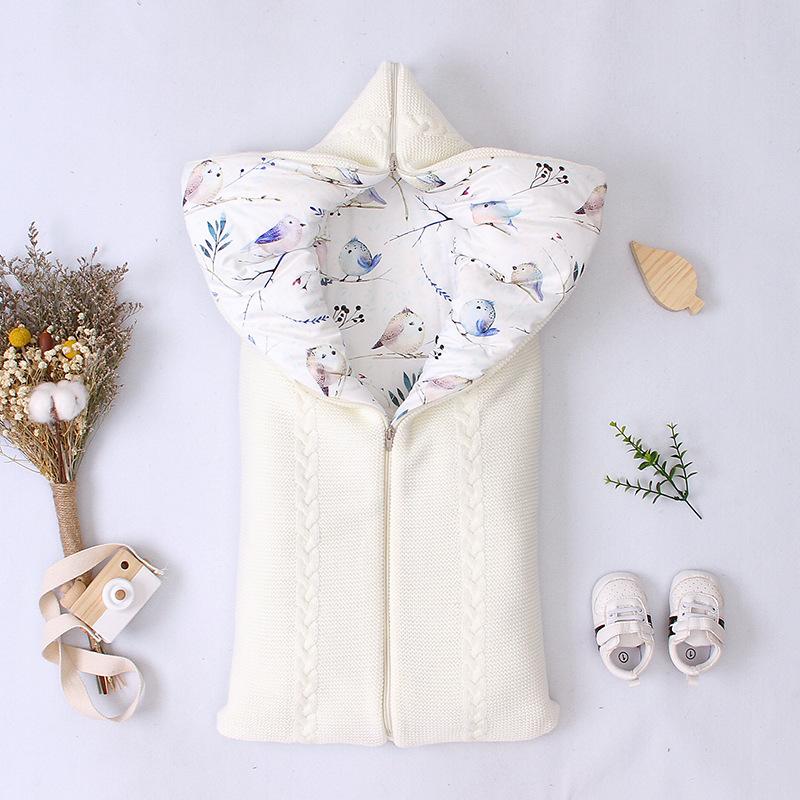 Baby Sleeping Bag, Thickened Anti-kick Sleeping Bag with Zipper, Suitable for Babies Aged 0-24 Months.