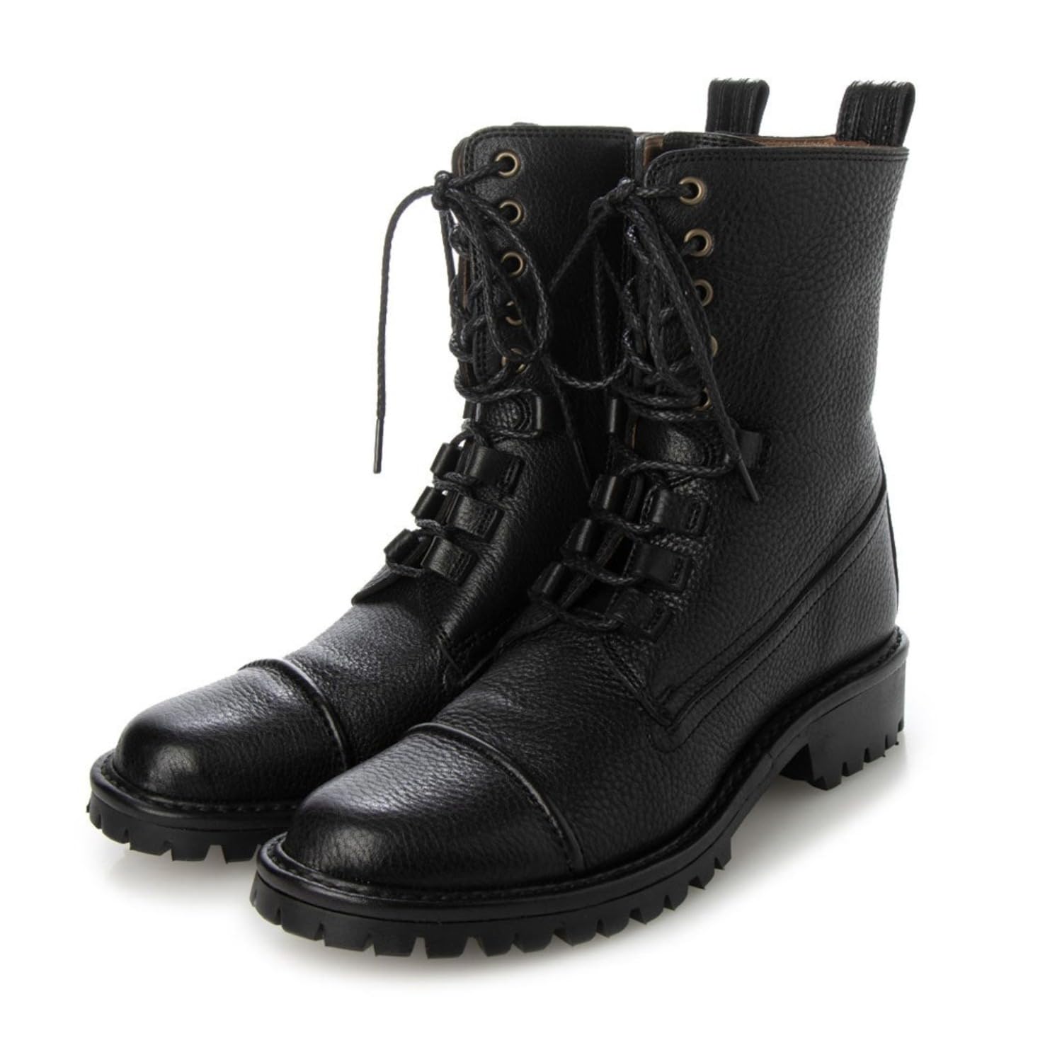 

Saya Women s Genuine Leather Lace-Up Short Boots (Black, 3cm Heel, Round Heel) Comfortable to Walk in, Made in Japan (Black, 22.5cm)