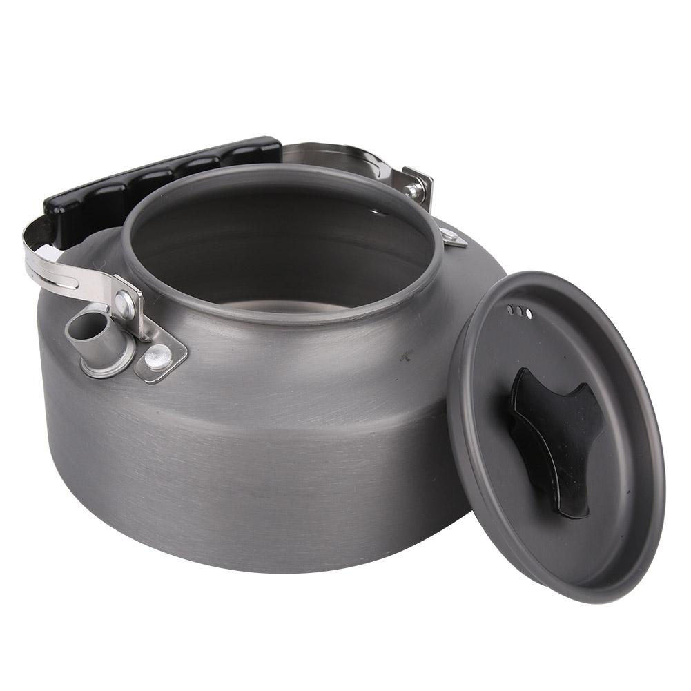 Ceainic de apă 1.1L pentru camping în aer liber, drumeții, ceainice, ibric portabil pentru cafea, ceainic, set de picnic în aer liber