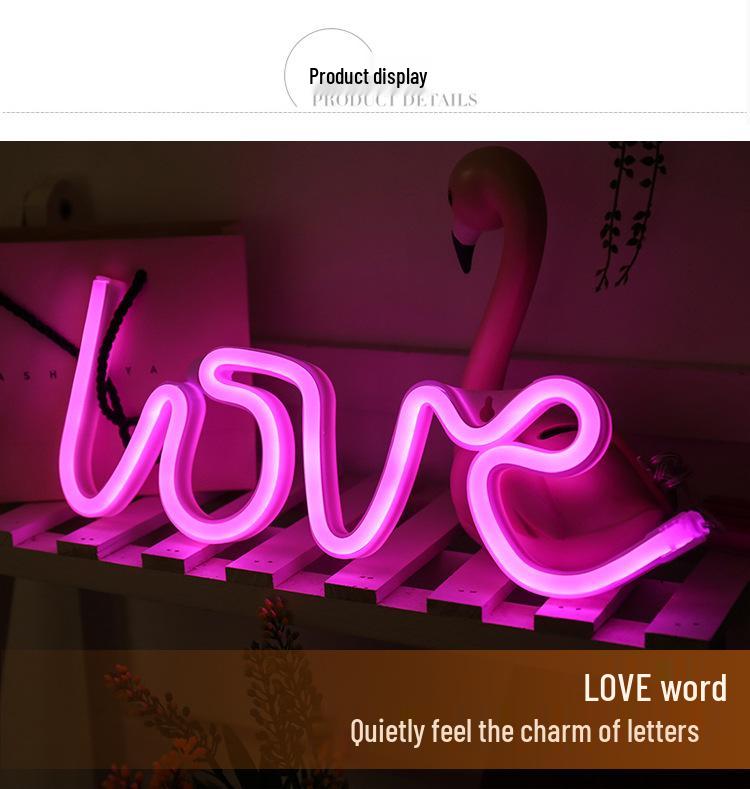 Wandleuchte in Alienform mit Neon-LED - Feiertagsatmosphäre & Liebesdekorationsstreifen