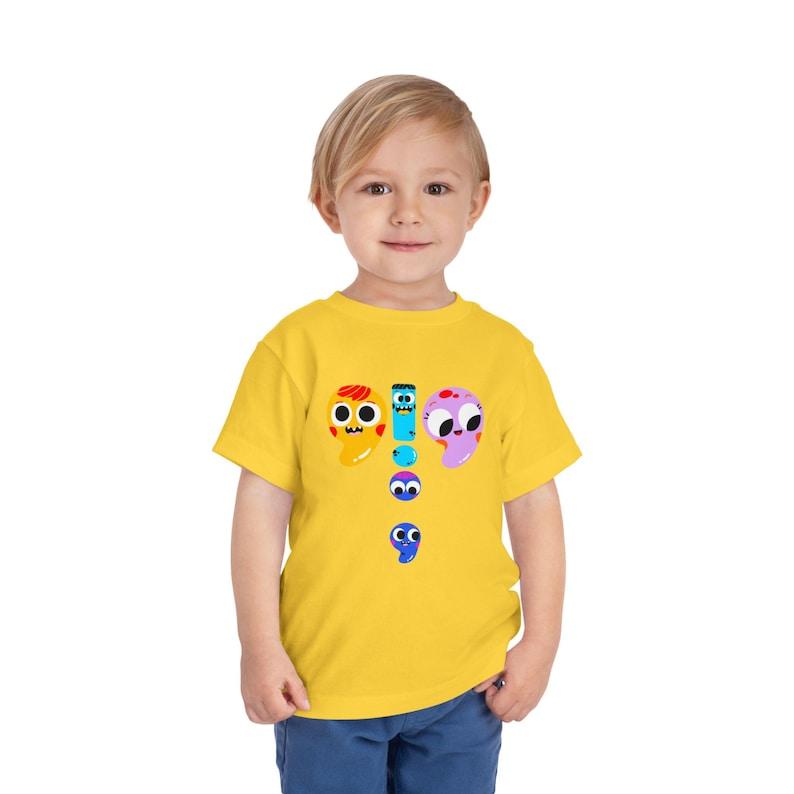 Toddler Tee with Playful Punctuation Characters – Lightweight Cotton Shirt 160