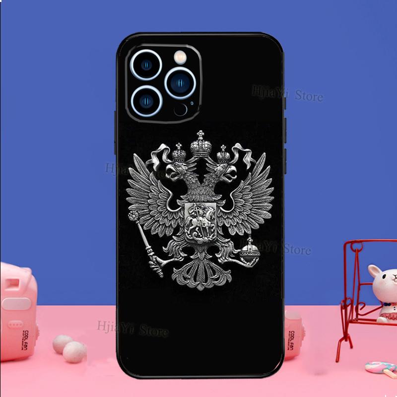Russia Russian Coat Of Arms Phone Case For iPhone 16 15 11 12 13 14 Pro Max Mini X XS XR Plus SE2 Funda Coque Capa Cover