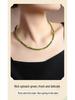Hetian Jade Millet Bead Necklace - 4mm Jasper Beaded Green Jade Choker Clavicle Chain