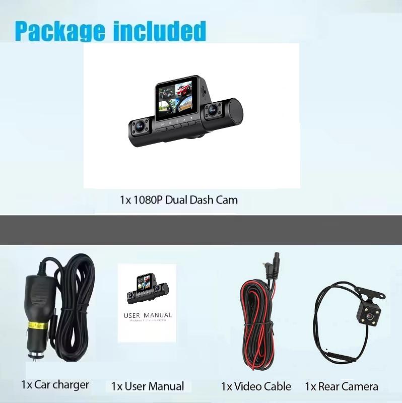 

Видеорегистратор 1080P 3 камеры CAR DVR Recorder Video Rcorder Vehicle DVR Car Black Box None