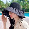 Sunscreen Hat Women's UV Protection Sun Hat Foldable Vinyl Bucket Hat Face Covering Seaside Large Brim Sun Hat