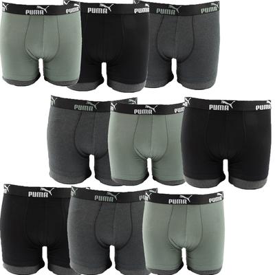 Puma Men Basic Boxer 9-Pack Green/Black [100003547 3729 050] r.S