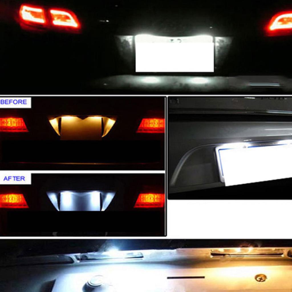 AUXITO LED Number Plate Lights For BMW E39 E60 E70 E82 E90 E92 X3 X5 X6 Series – 2-Pack, Cold White, 24 LEDs Each, Canbus