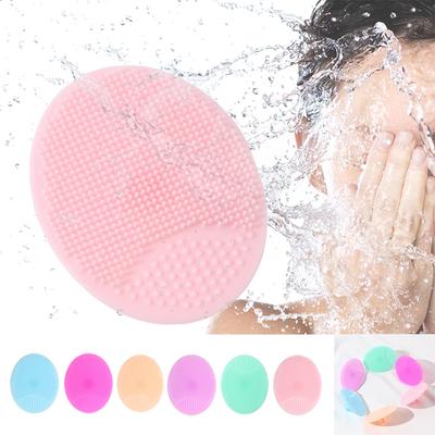Silicone Cleaning Brush Mini Facial Washing Scrub Face Deep Cleansing Exfoliating Brushes Baby Bath Hair Massage Pad Cleanser