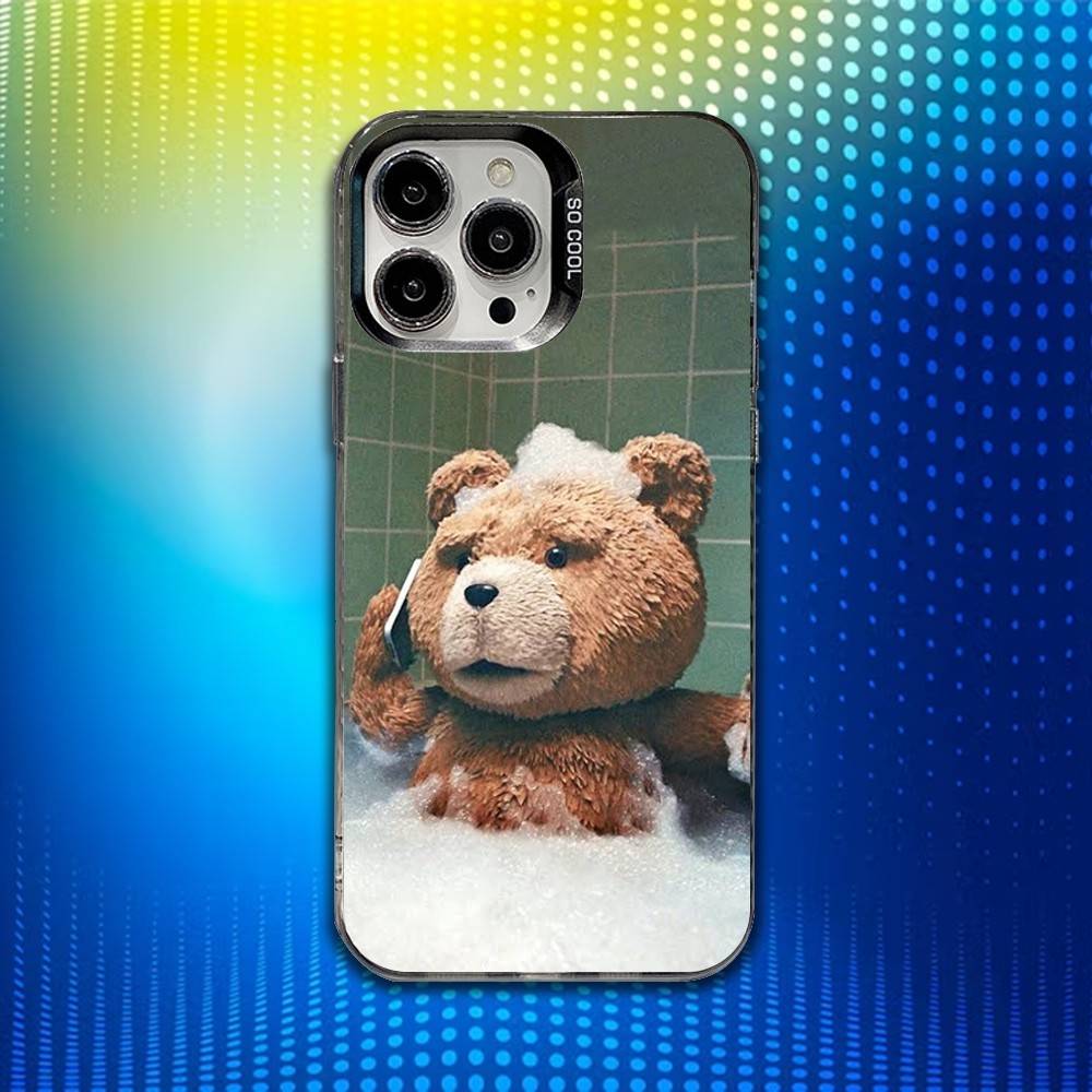 T-Teddy Bear Movie Ted Phone Case For iPhone 16,15,14,13,12,11,Mini,Pro,SE,MAX White Matte Shockproof Cover