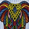 Elephant Wall Art, Handbrushed Cotton