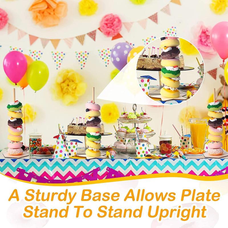 Wooden Doughnut Holder Dessert Display Rack Dim Sum Bread Sales Rack Donut Stand Birthday Party Wedding Table Decoration