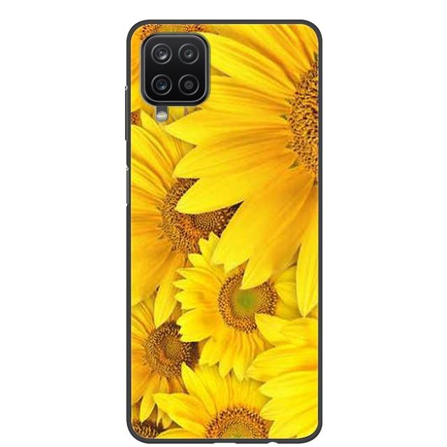 Para Samsung A12 funda 2021 negro suave TPU fundas de teléfono de silicona para Samsung Galaxy A12 M12 funda de diseño fresco funda parachoques A 12