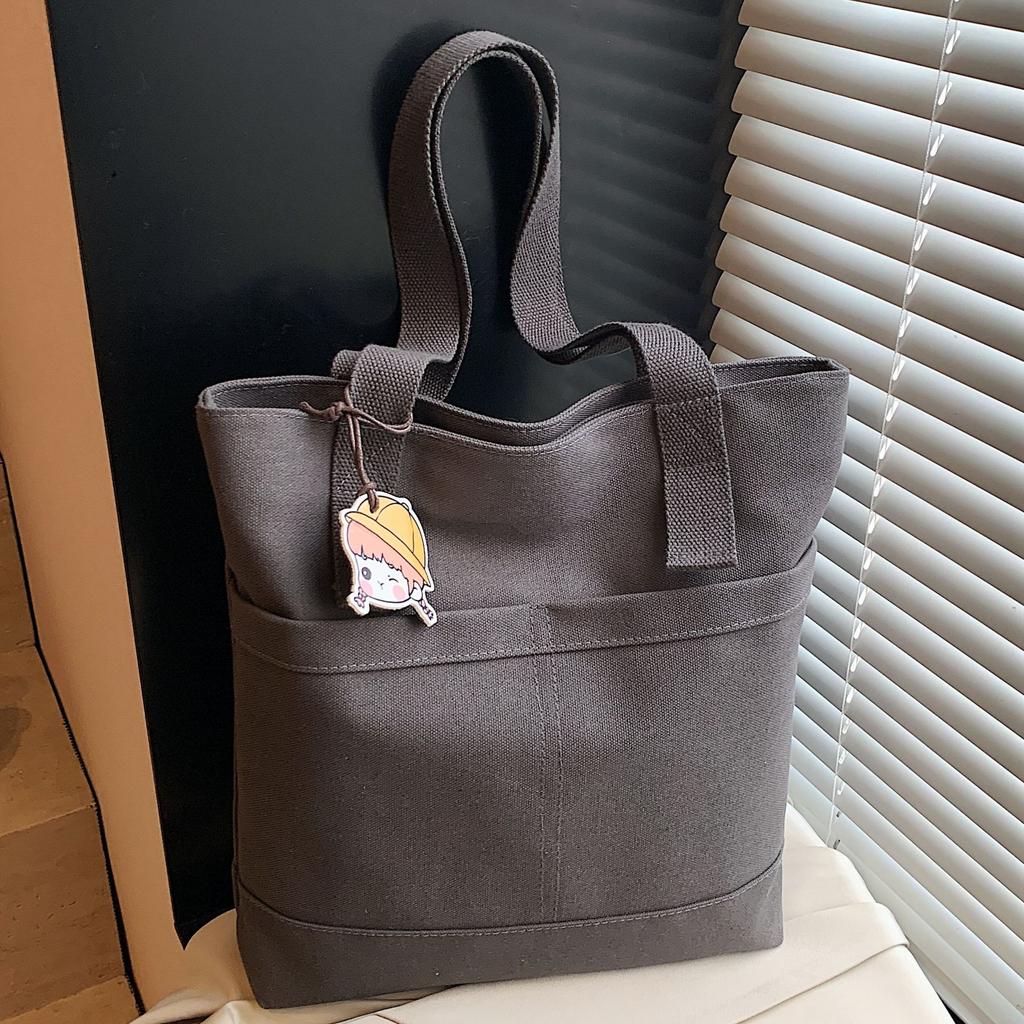 Large-capacity Commuter Cloth Bag 2025 New Casual Simple Fashion Shoulder Bag Versatile Literary Student Handbag Women's Bag