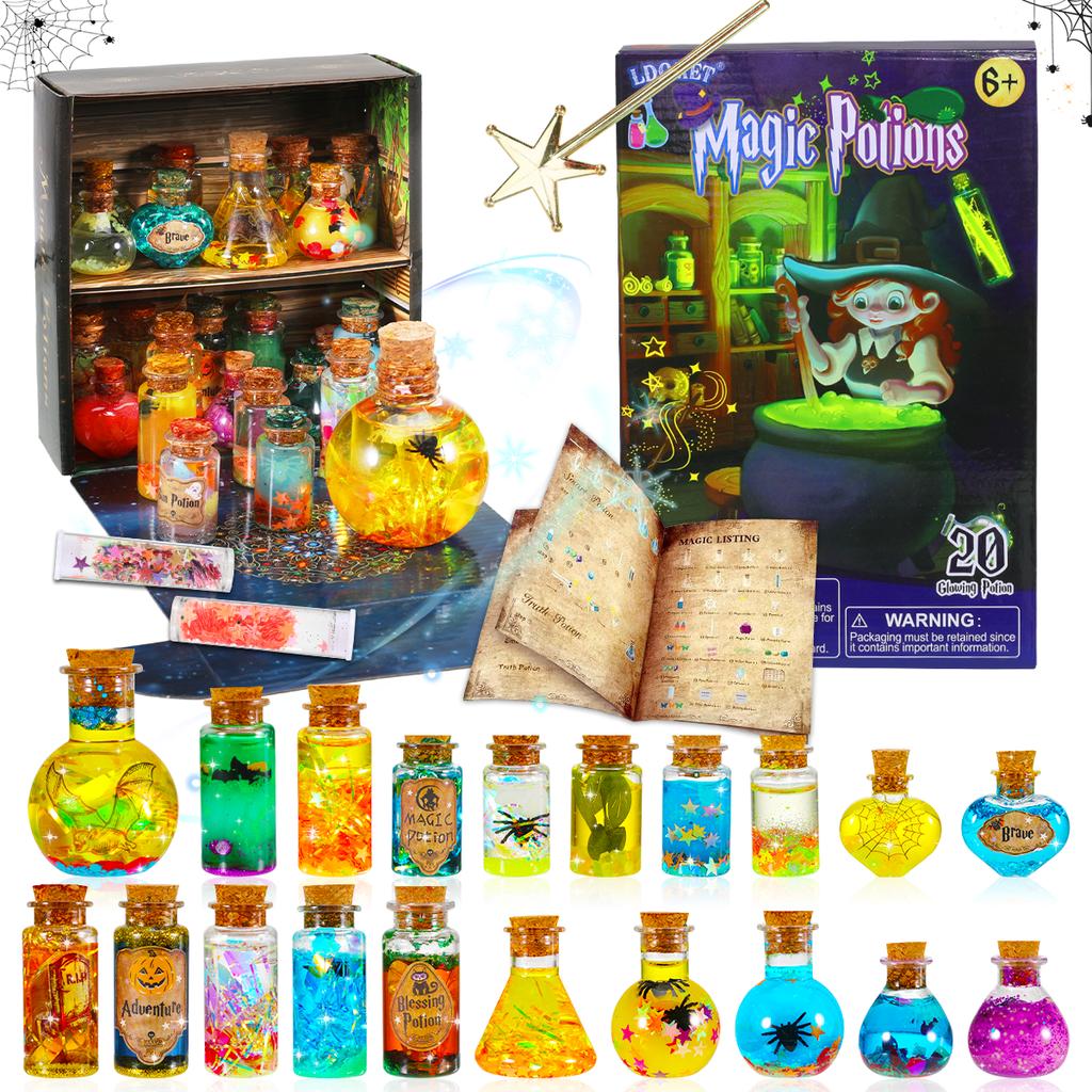 Fairy Magic Potions Kit Kids DIY Witch Glowing Spell Potion DIY Handmade Toys Science Experiments Kids Craft Kit Educational Toy