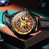 Men Mechanical Watch Creative Rotating Dial Roulette Automatic Wristwatch Luminous Waterproof Watches