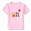 Hotselling Birthday Panda Digital Print Childrens Tshirts Roundneck Shortsleeved Tshirts for Boys and Girls Summer Modal