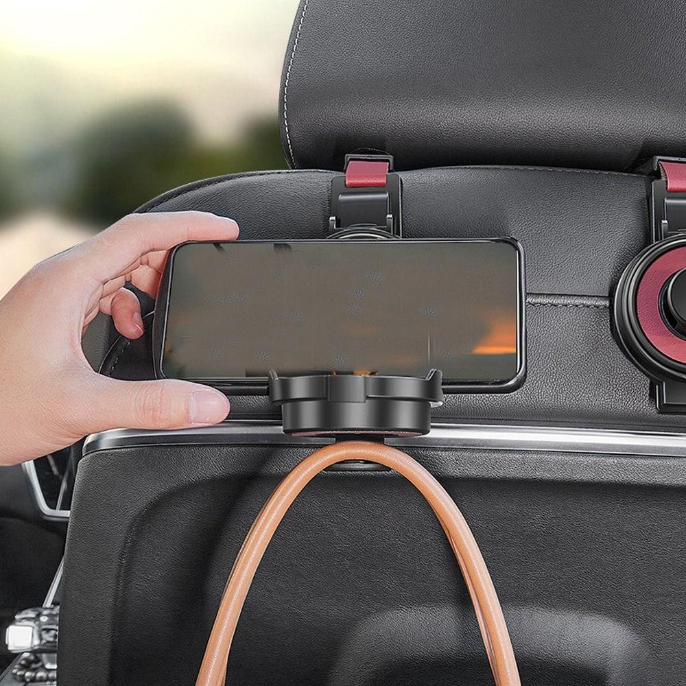 Gancio Multifunzione per Poggiatesta Sedile Auto Comodo Portatile Portabicchieri Pieghevole Organizer per Sedile Posteriore