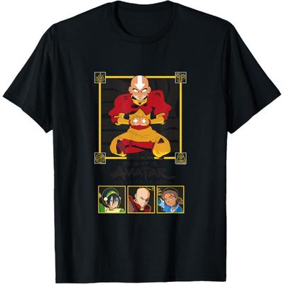 Avatar Aang Leuchtender Pfeil Pose Toph Zuko Katara Rahmen Comic T-Shirt