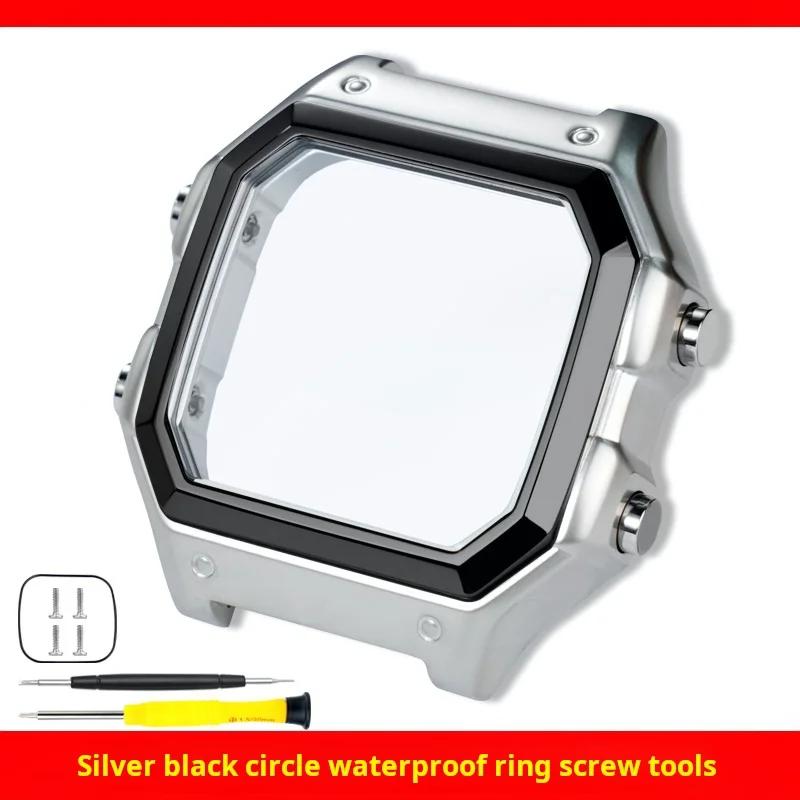 Mod kit AE1200 case for Casio 3299 AE-1200 AE-1300 stainless steel bezel metal band Bracelet mirror waterproof ring screws Parts
