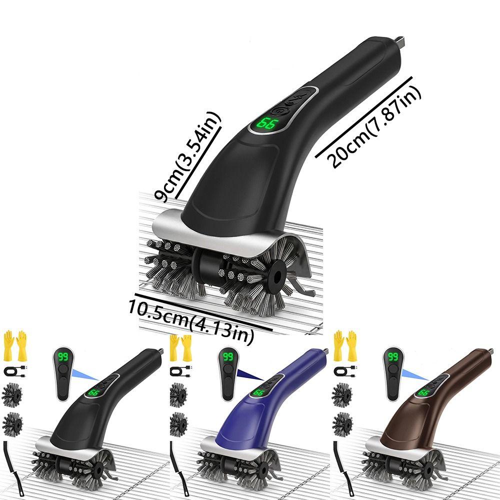 2-Speed Settings Electric Grill Brush Removable Head Grill Cleaning Tool  Charcoal Grill