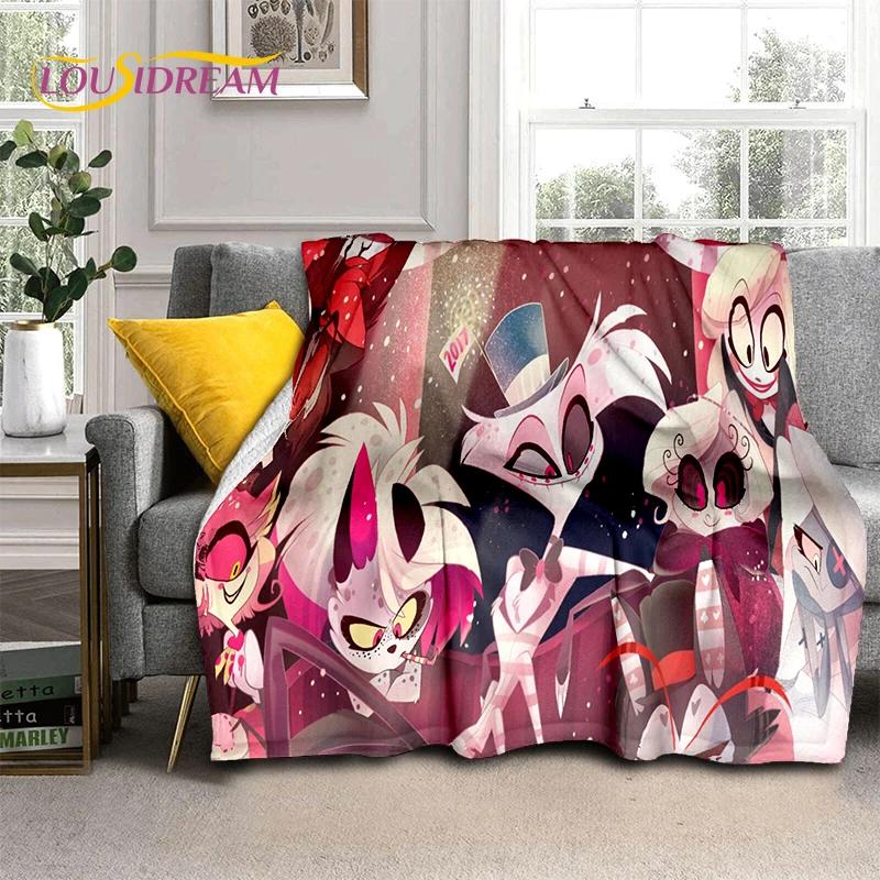 2026 H-Hazbin Hotel Charlie Cartoon Soft Blanket,Soft Throw Blanket for Home Bedroom Bed Sofa Picnic Travel Cover Child Gift