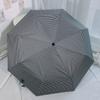 Simple Checkered Black Sun Umbrella, Sunshade Umbrella, Rain Umbrella, Sun Protection, Uv Protection, Black Coating, Automatic 70% off Umbrella