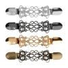 4 pcs Zinc Zinc Alloy Sweater Clips Flower Shawl Collar Clips Outfit Decoration Clothing Fastener Clips  Shirt