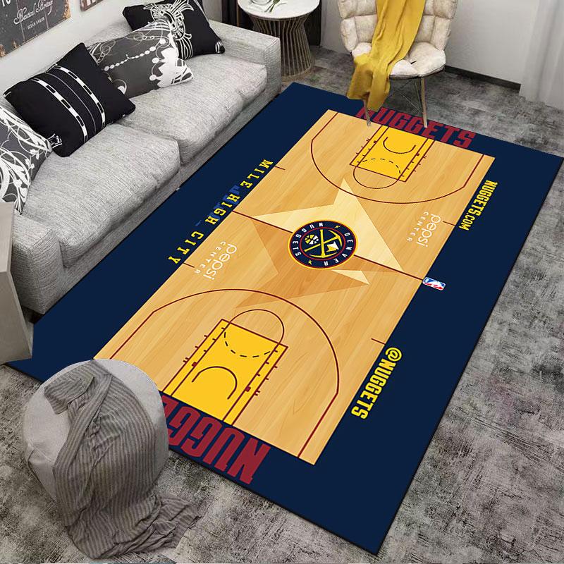 Denver Nuggets Basketball Court Suitable As a Non-slip Mat for the Living Room or Bedroom Sofa
