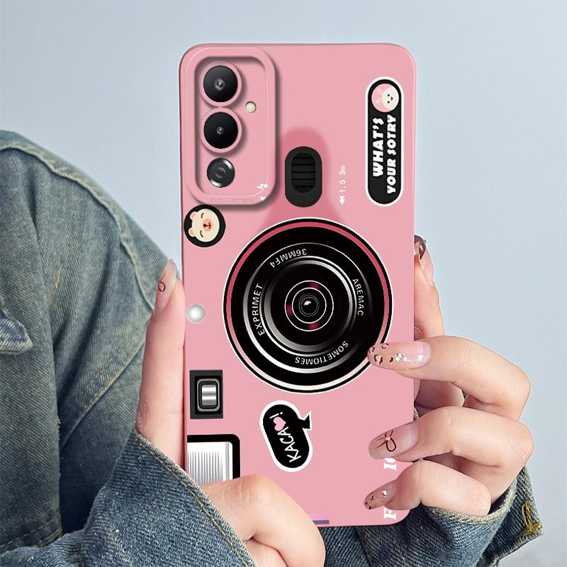 For Tecno Pova 4 Phone Case LG7n Back Cover Silicone Sweet Painted Cartoon Shell Funda Lovely Printed Protective Coque Casing