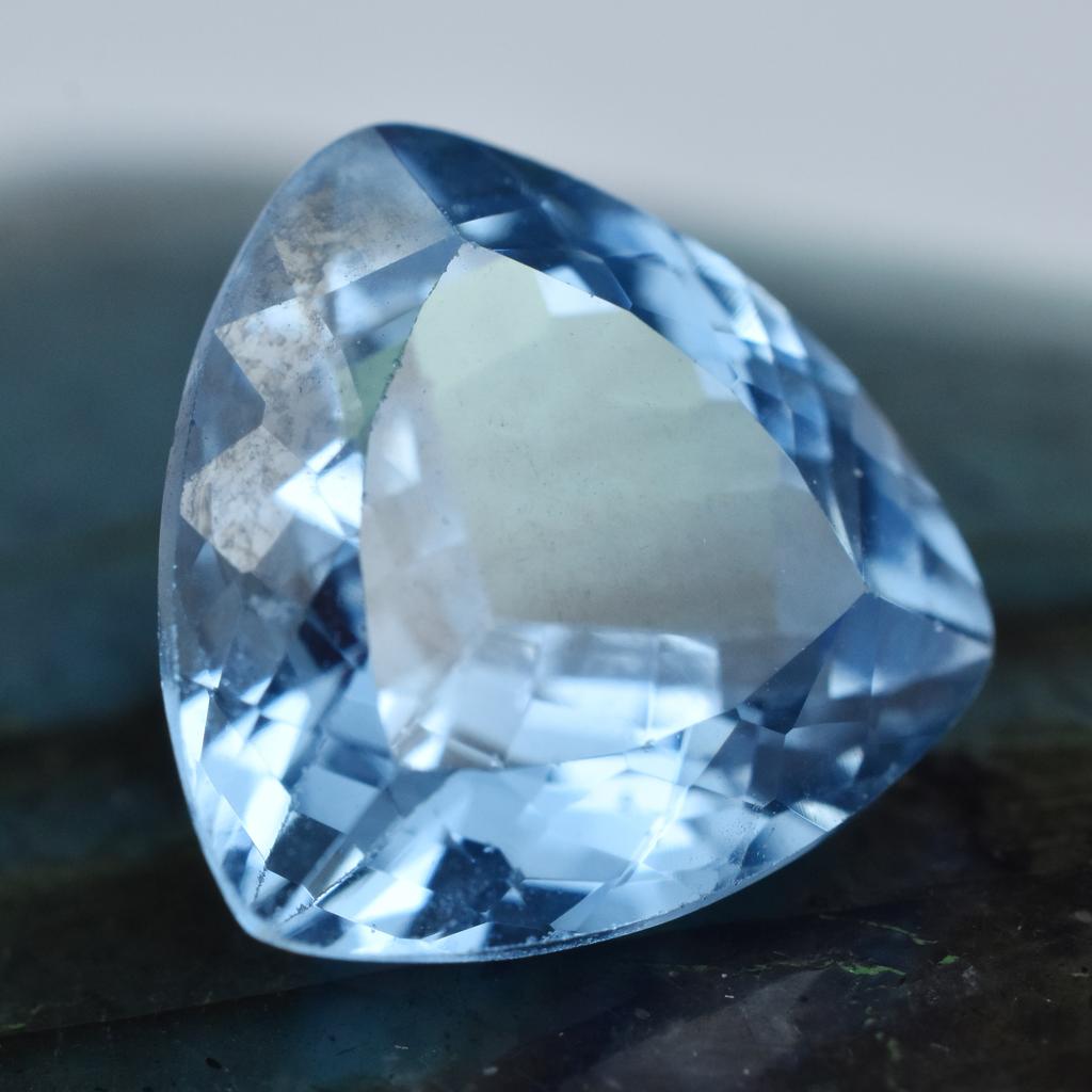 Natural Blue Sapphire Loose Gemstone Trillion Cut 5.50 ct Pendant September Birthday Birthstone
