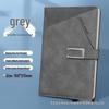 A5 Magnetic Clasp Faux Leather Notebook - Thick Loose-Leaf Student Diary