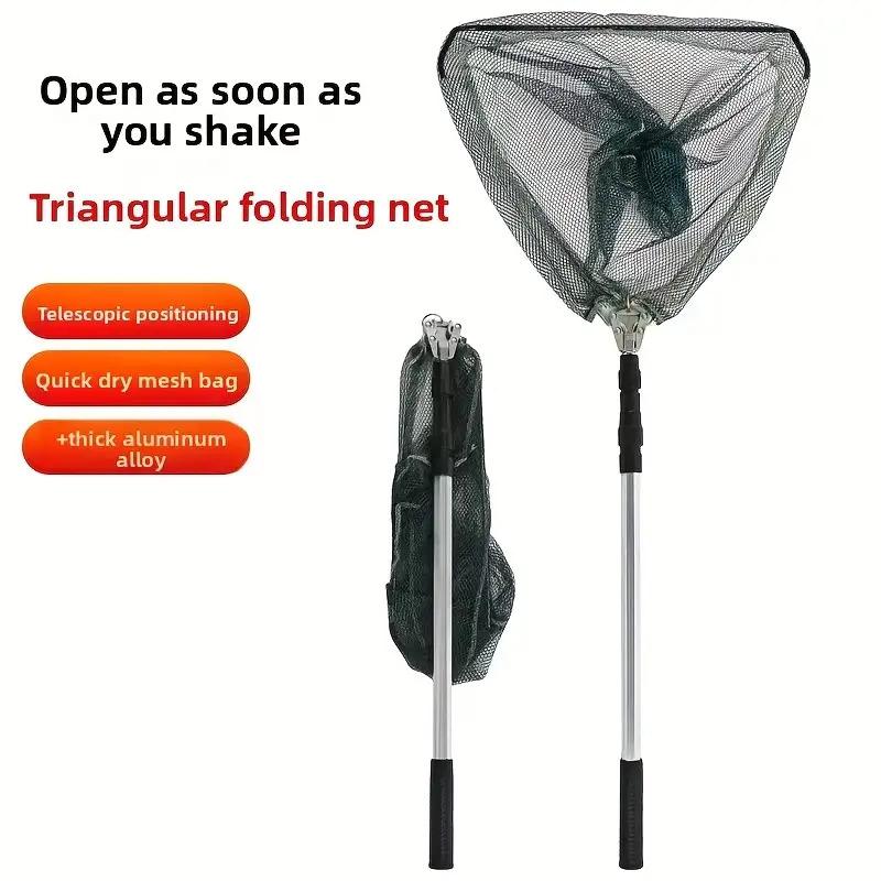 1Ultra-lightweight Foldable Fishing Net - Durable Aluminum Alloy Telescopic Handle - Ideal for any fishing adventure - Essential