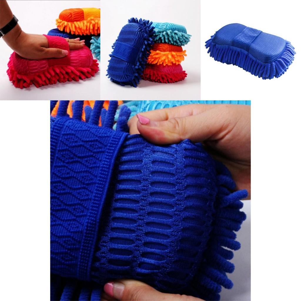Premium Ultra Soft Microfiber Chenille Car Wash Sponge For Effortless Cleaning And Waxing