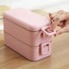 Healthy Material 800ml Lunch Box 2 Layer Wheat Bento Boxes Bento Boxes Microwave Food Storage Container Lunchbox | Breakfast Boxes