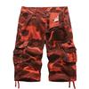 Herren Tarnung Cargoshorts Mehrere Taschen Taktisch Locker Kordelzug Saum Lässig Outdoor Wandern Sommer Militärstil Kurze Hosen